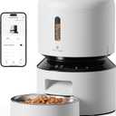 PETLIBRO Automatic Cat Feeder, 5G WiFi Automatic Pet Feeder with Freshness Preservation, 3L Timed Cat Feeders for Dry Food, Up to 48 Portions 10 Meals Per Day, Granary Pet Feeder for Cat/Dog, White