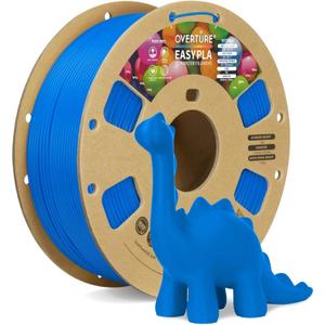 OVERTURE Easy PLA 1.75mm 3D Printer Filament, 1kg PLA Cardboard Spool (2.2lbs), Dimensional Accuracy +/- 0.02mm, Fit Most FDM Printer (Easy Digital Blue)