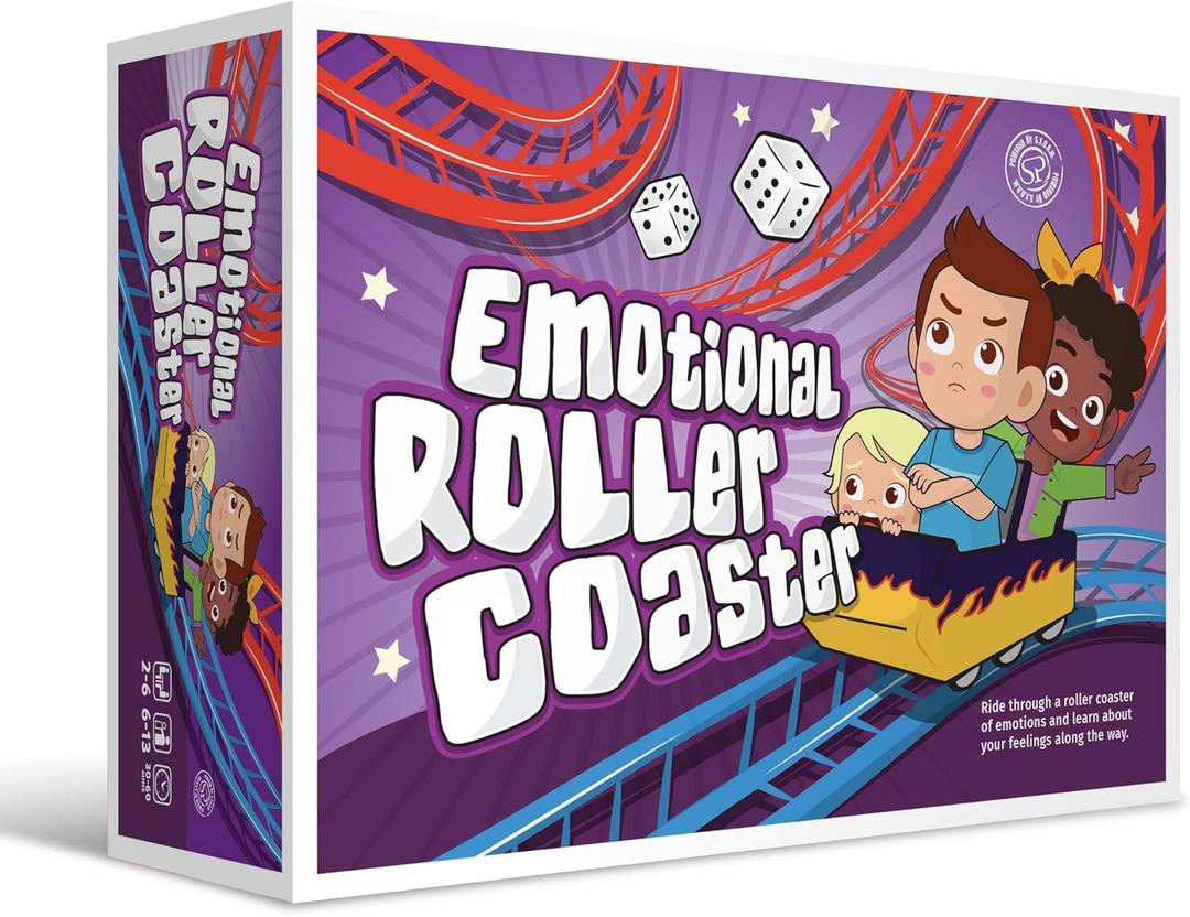 Emotional Rollercoaster | Anger Management Board Game For Kids & Families | Therapy Learning Resources | Anger Control Card Game | Emotion Board Games Games For Kids ages 4-8 -12 | Social Emotional