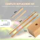 Wheelbarrow Handles Replacement Kit 2 Heavy-Duty Wooden Handles Universal Fit Includes Bolts, Nuts, Wedges and Drill Bit FSC-Certified Eco-Friendly Wood Plant a Tree