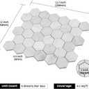Carrara White Marble Mosaic Tile, Polished, Carrara White Marble Mosaic for Kitchen Bathroom Wall Floor Backsplash Shower, 5 Sheets, 2 Inch Hexagon