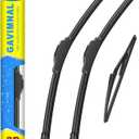 Gavimnal 26"+14"+12" Silicone Wiper Blades Replacement For Nissan Rogue 2008-2013 All-Season Front Rear Windshield Wiper Blades(Set of 3)