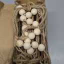 2 Pieces Decorative Wood Knot Link Chain Decor and Bead Garland Set Farmhouse Aesthetic Natural Wooden Knot Chain Link Wood Bead for Boho Country Home Table Decor(Classic Colors)