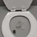 Mayfair Linden Slow Close Toilet Seat, Non-Slip Heavy Duty Wood, Easy Install, Round, White