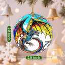 Dragon Christmas Ornament Holiday & Christmas Decorations, Gifts for Dragon Lovers, Xmas Gift Ideas