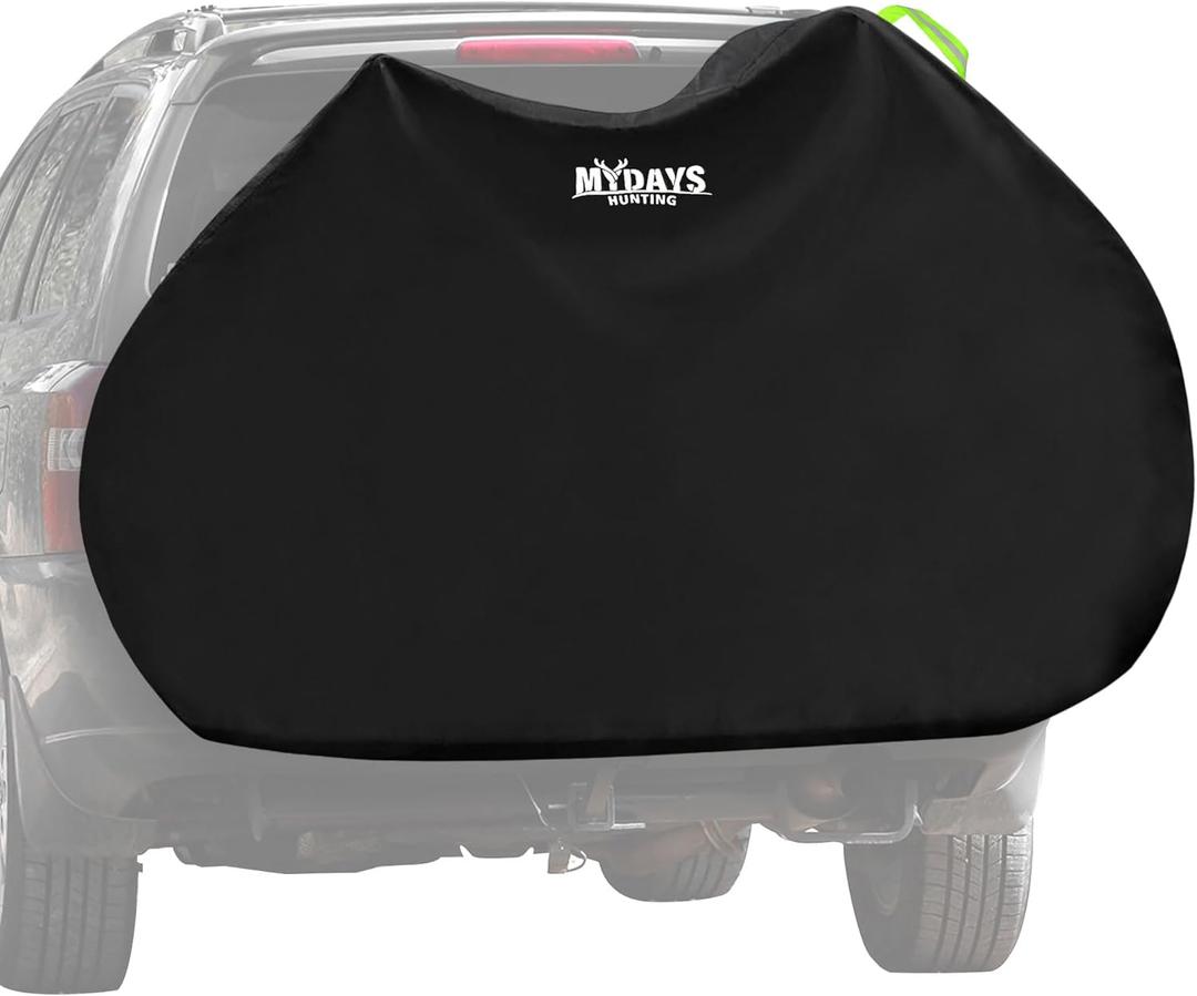 MYDAYS Bike Cover for Transport 2 Bikes, Outdoor Bike Covers for 2 Bikes on Rear Bike Rack, Waterproof Bicycle Rack Covers for 2 Bikes on Car Hitch