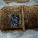 PEMAR Set of 2 Nesting Rolling Hyacinth Baskets, 2 Different Sizes (L & M)