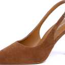 Susanny Slingback Heels for Women Pointed Closed Toe Stiletto Kitten Women's Sexy High Heeled Pumps Stray Casual Dressy Shoes Comfortable Wedding Brida Party Office, Size 38