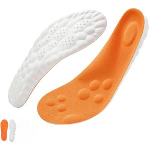 InsoleX, Pairs of 2 Footstr Insoles for Kids Youth, Arch Support & Shock Absorption, 4D Elastic Cloud Breathable Soft Foam Sole for Men & Women Size 39-40