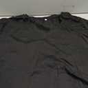 PRIMODA Women's Oversized Crop Tops Boxy V Neck Short Sleeve Cropped T Shirts Loose Summer Workout Crop Tee Tops (Large, Black)