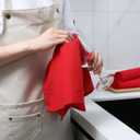 100% Cotton Flour Sack Dish Towels, Pack of 6, Blank Tea Towels Highly Absorbent for Kitchen, Drying and Cleaning 50x70cm (White)