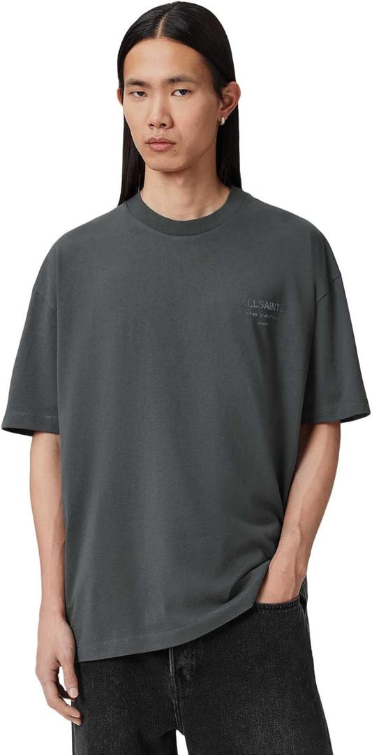 Allsaints Men's Xander Ss Crew (Gray, L)