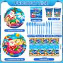 Vesici 452 Pcs Summer Christmas Tropical Hawaiian Party Decorations for 50