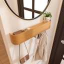 OLEEK wall Coat Rack - wall Shelf with Hooks - entryway Hooks - entryway Shelf - Modern Coat Rack - Wooden Coat Rack wall Mount for Home Decor - Wooden Mount for Home Decor - Coat Hanger Wall Mount