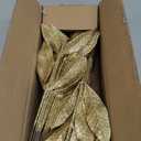 40 Pieces Gold Glittered Artificial Leaf Spray Picks 12" Tall for Christmas Winter Wedding Wreath Tree Swag Floral Arrangement Vase Bouquets Table Centerpieces Decoration