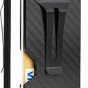 Wallet for Men, Slim Minimalist Carbon Fiber Wallet with Metal Money Clip/Cash Strap, RFID Blocking Aluminum Card Holder-Carbon Fiber