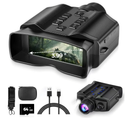 Night Vision Goggles for Adults, Night Vision Binoculars with10000mAh Rechargeable Battery, 3.99" HD Screen & 64GB Card, Infrared Binoculars for Hunting, Camping, Surveillance