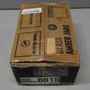 6 Pack 8Oz Glass Jars with Lids, Amber Glass Jars with Lids, Small Glass Jars for Canning, Food Storage, Spices, Liquids, Herbs, Homemade Cosmetics, Leak Proof & Dishwasher Safe Candles Jars