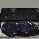 MZOO Luxury Sleep Eye Mask for Side Sleeper Men Women, Zero Eye Pressure 3D Sleeping Mask, Light Blocking Patented Design Night Blindfold, Soft Eye Shade Cover for Travel, Blue