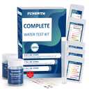 Home Water Testing Kits for Drinking Water: 18 in 1 200 Strips + 5 Bacteria Tests Kit- Well Tap Home Water Test Strips for Lead Bacteria Fluoride Hardness Iron pH and More