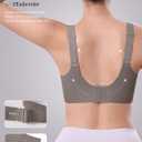 Seamless Bras for Women Full Coverage No Underwire Scalloped Push Up Bras Soft Wireless Comfort (XL)