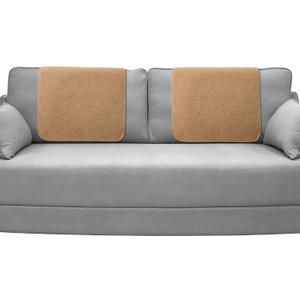 Frienda 2 Pieces Recliner Headrest Covers Sofa Headrest Protector Sherpa for Recliner Chair Couch Furniture Non Slip for Living Room(Camel)