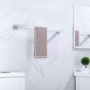 LANC 24 Inch Bathroom Towel Bar Wall Mounted Bath Hand Towel Holder Brushed Nickel Towel Hanger Square Towel Rail Shower Towel Rod for Kitchen Bedroom Modern Towel Rack, A8804BN-6P1