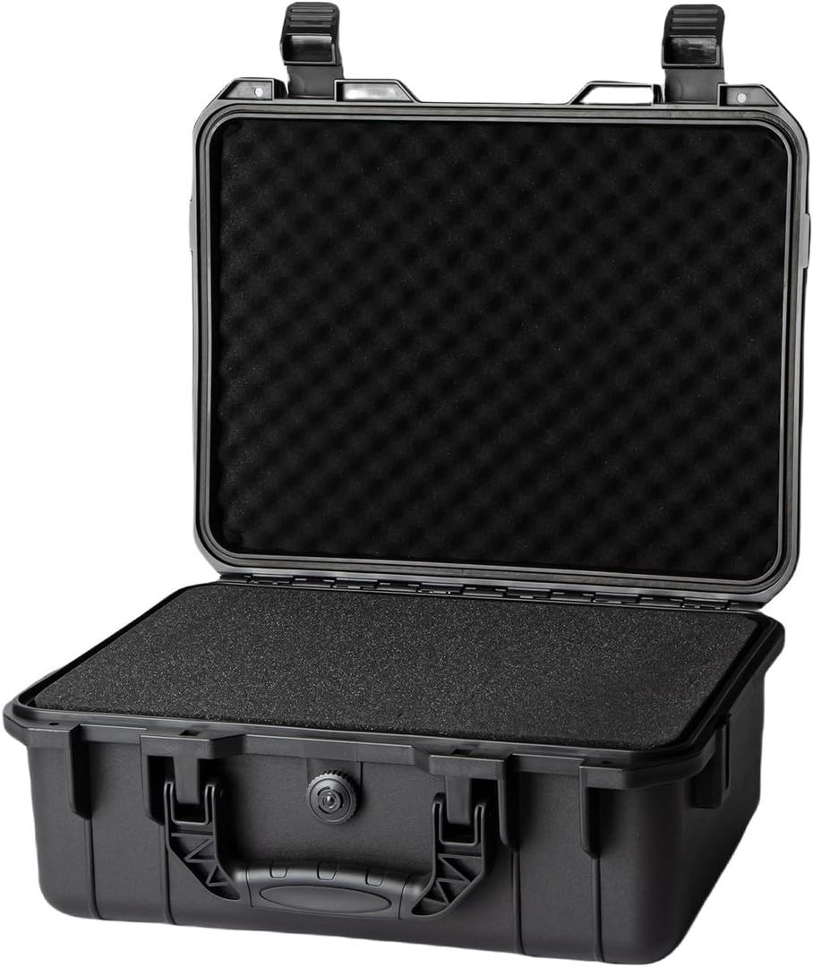 Hard case Waterproof Hard Case with DIY Customizable Foam Insert Portable Protective Case for Camera Drones Equipments Tools Test Instruments 16.9''x13.7''x7.1''