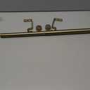 Double Curtain Rods for Windows 36-72", Brass Double Drapery Rod with Cap Finials, Adjustable 1 Inch Front and 5/8 Inch Back Dual Curtain Rod, Brass Double Rods Window Treatment Curtain Rods