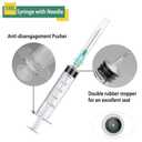 2 x 5ml Syring with Needle,21G 1.5 Inch Needle,25 Pack individually packaged