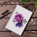 Dot Grid Notebook Spiral, Flower A5 Dotted Bullet Grid Journals Bulk, 100GSM Thick Paper Travel Journal Set, Hard Cover, Wirebound Diary Planner, 75 Sheets per Book, 5.7x8.3 inch, 3 Pack