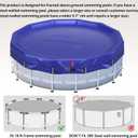 QH.HOME 24 ft Round Winter Pool Cover Extra Thick Above Ground Pool Cover with Fast Tightening Patented Ratchet, Tear and UV Resistant Swimming Pool Cover