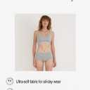 Organic Basics Women's Core Ribbed Cotton Tank Top Bralette (Gray, S)