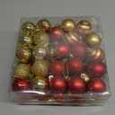 50pcs Christmas Balls 4cm / 1.6" Christmas Tree Hanging Ornaments Xmas Ball Decoration for Xmas Tree Wreath Garland, Red and Gold
