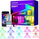 Yocrostar 200ft Permanent Outdoor Light, RGB Eaves Lights with App Control Remote, DIY IP67 Waterproof led Lights, Outside Light for House, Halloween, Roof, Garden, Christmas Decorations