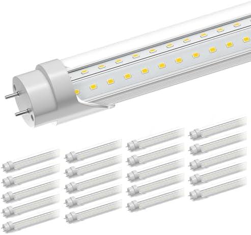 ONLYLUX T8 Led Bulbs 4 Foot 6500K 36W 5400LM, Super Bright LED Daylight 4ft Bulb, Fluorescent Light Replacement, T8 4' Led Light Bulbs Ballast Bypass for Workshop Garage Warehouse 20 Pack