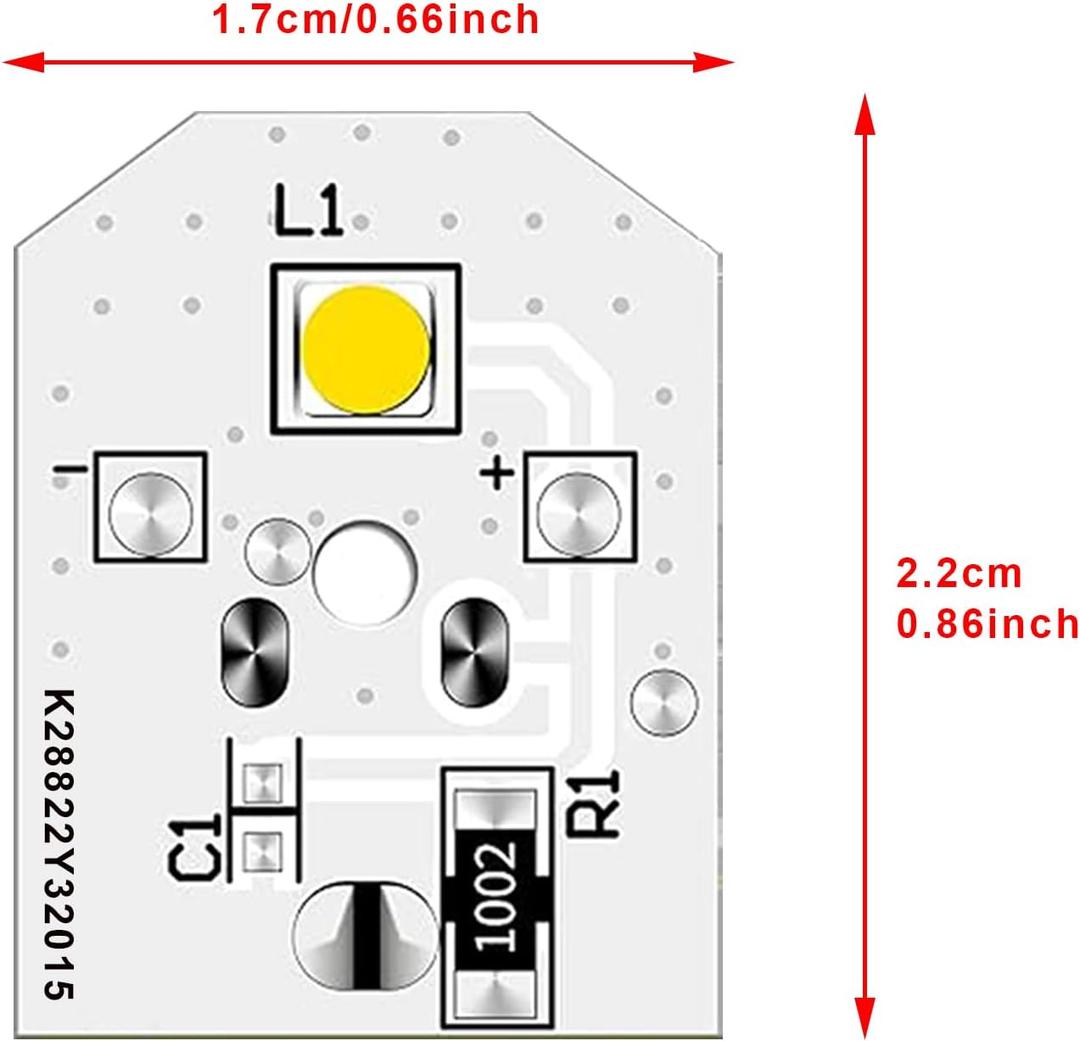 6PCS WR55X11132 Refrigerator Light Replacement Led Without Covers, WR55X25754 Compatible with GE LED Refrigerator Light Bulb Replace WR55x30602 WR55x26486 EAP12172918 AP6261806