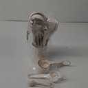 Silicone Cooking Utensils Set - Silicone Kitchen Utensils for Cooking Wooden Handles, 446F Heat Resistant Kitchen Utensil Spatula Sets w Holder, Gadgets for Non-Stick Cookware BPA FREE (Cream White)