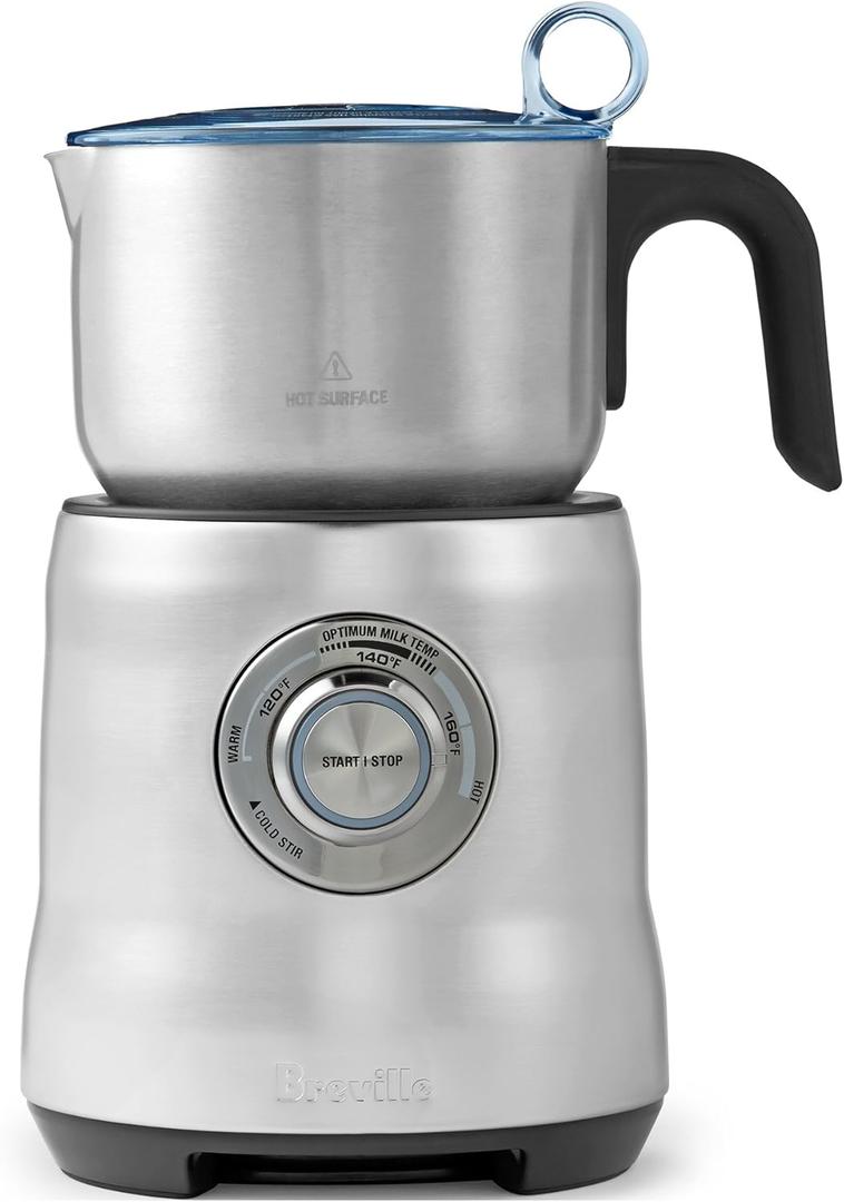 Breville Milk Caf Frothe for Lattes, Cappuccinos and Hot Chocolate, One Size, Brushed Stainless Steel