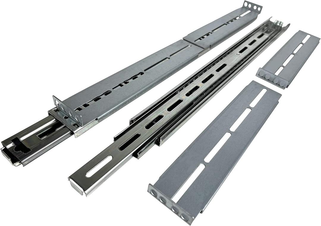 Rackmount Sliding Rails - Kit for 2U-8U Chassis (Adjustable 18" to 25" Depth) 2 or 4 Post Mount Sliders for Server Case (Compatible with Any Standard Rack, Cabinet, Computer Enclosure) Tupavco TP1821