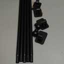 Curtain Rod for Windows 36-88 Inch, Window Treatment Rods, Short Adjustable Splicing Drapery pole, Matte Black