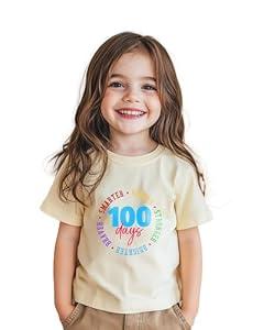 100 Days of School Shirt Kids Toddler Boys Girls 100th Day of School Costume T-Shirt Short Sleeve Tops Graphic Tee 3-4T