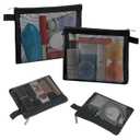 3 x 4 Pack Mini Cosmetic Bags for Lipsticks, Small Mesh Makeup Bag with Zipper for Home Office Purse Multipurpose Nylon Bag (Black)