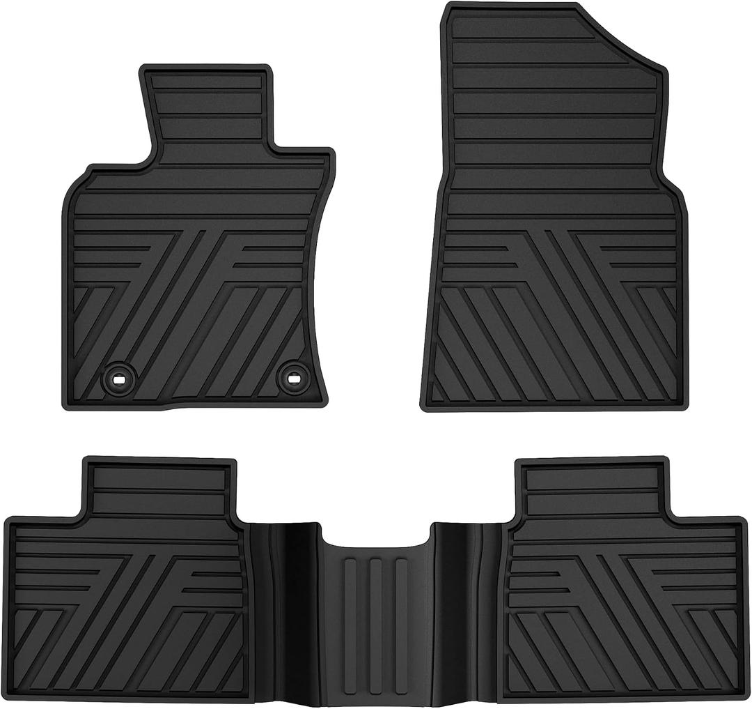 All Weather Floor Mats Custom Fit for Toyota Camry 2025- Waterproof Heavy Duty Anti-Slip Car Mats, 1st & 2nd Row Full Black