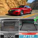 Mixsuper Custom Fit Cargo Liner for Honda Accord 2018-2022 All Models Trunk Liner All Weather Rear Trunk Cargo Mat Black