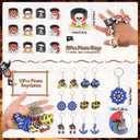 168Pcs Pirate Party Favors Supplies, Pirate Birthday Party Decorations, Pirate Gift Bags with Pirate Eye Patch Mustache Gold Coins Gems Tattoos for Kids Boys Pirate Birthday Party Goodie Bag Fillers