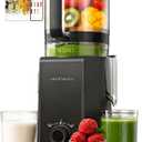 Juicer Machines, 6.5" Extra-Wide Feed Chute Cold Press Juicer for Whole Fruits, Easy to Clean 3-in-1 Juice, Sorbet & Nut Milk Maker, 300W Masticating Juicer for Home & Gifting