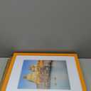 wyooxoo 11x14 Picture Frame Made of Solid Wood Orange Photo Frames Display Pictures 8x10 with Mat or 11x14 Without Mat Colorful Frame For Tabletop Display or Wall