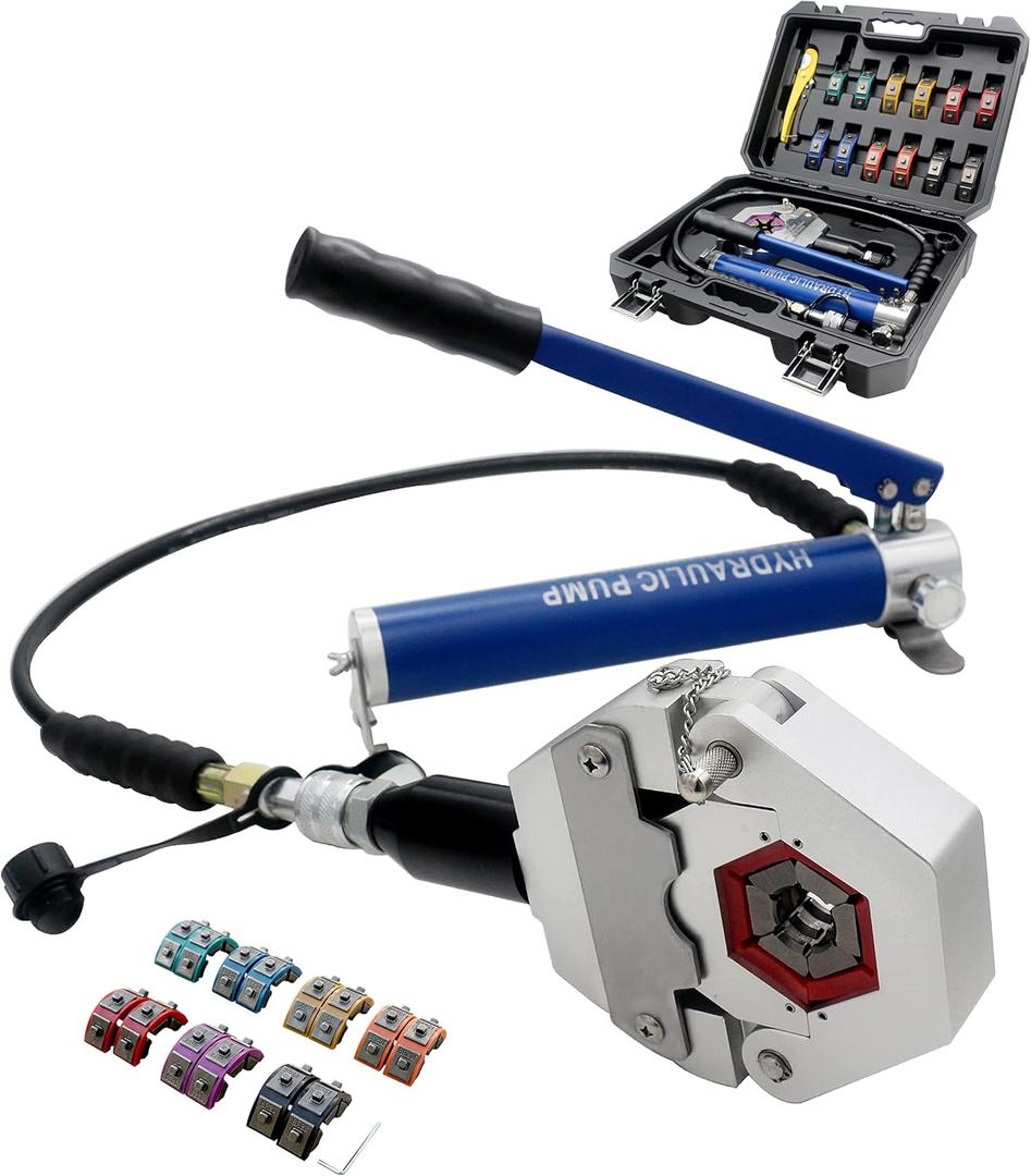 Manual Hydraulic A/C Hose Crimper Automotive A/C Hose Crimping Tools for BH Air Conditioning Hose & Beadlock A/C Fittings (IG-7842P)