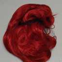 GIANNAY Red Curly Wig for Women - Long Wave Synthetic Lace Front Hair, Blood Colored, 24" (White Women)